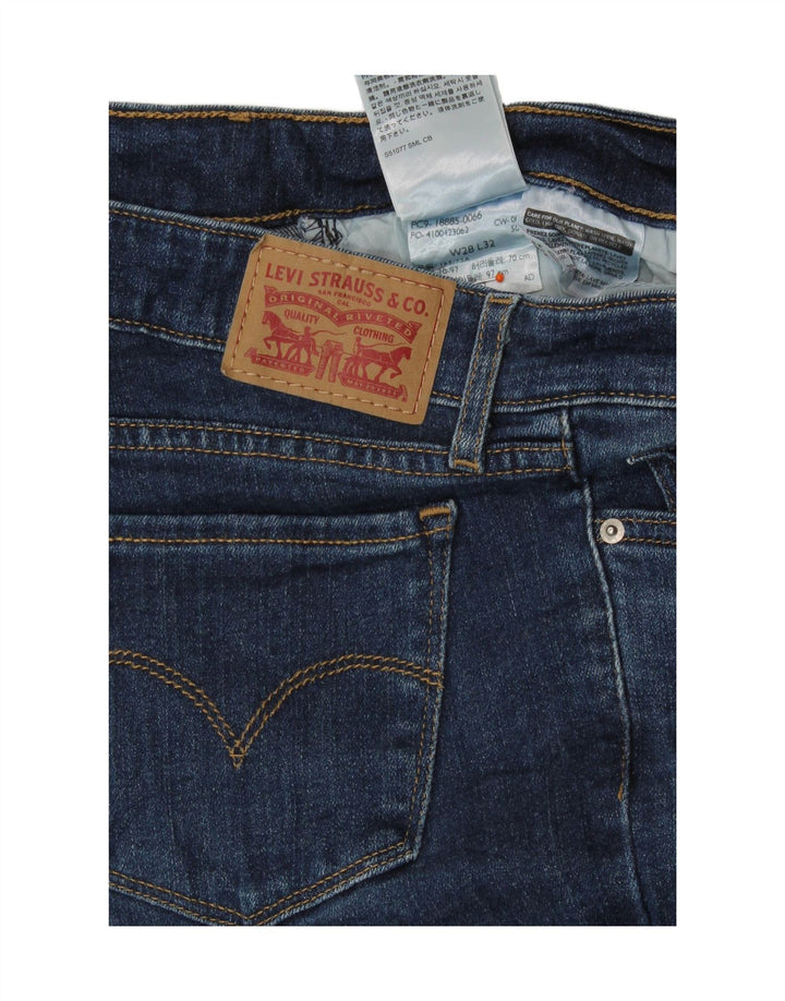 Levi's Damen 715 Bootcut Jeans W28 L32 Marineblau Baumwolle