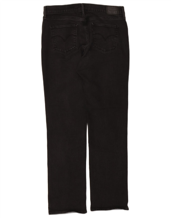 Levi's Damen Straight Jeans W31 L32 Schwarze Baumwolle