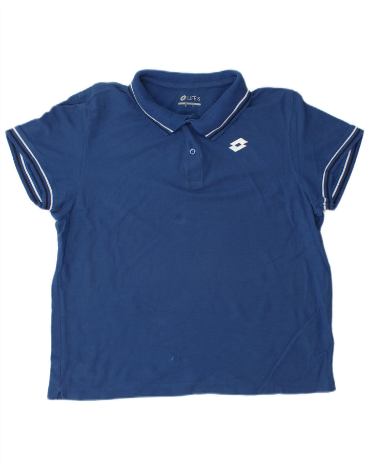 LOTTO Herren Life's Poloshirt, Größe S, Blau, Baumwolle
