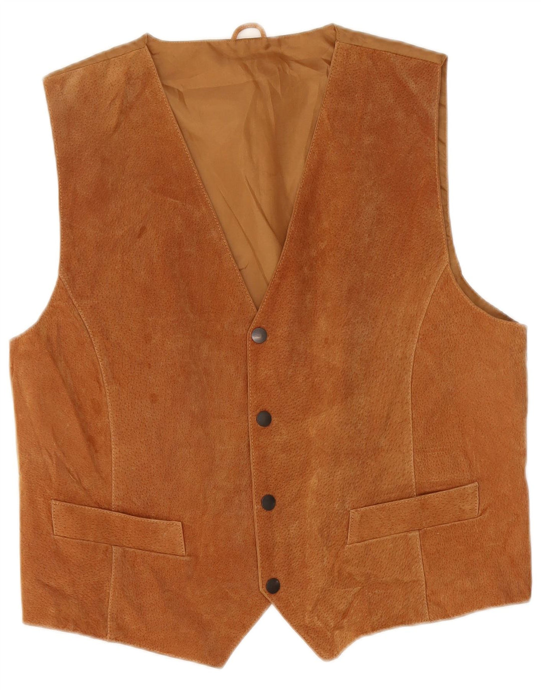 Vintage Herren Wildlederweste XL Braunes Leder