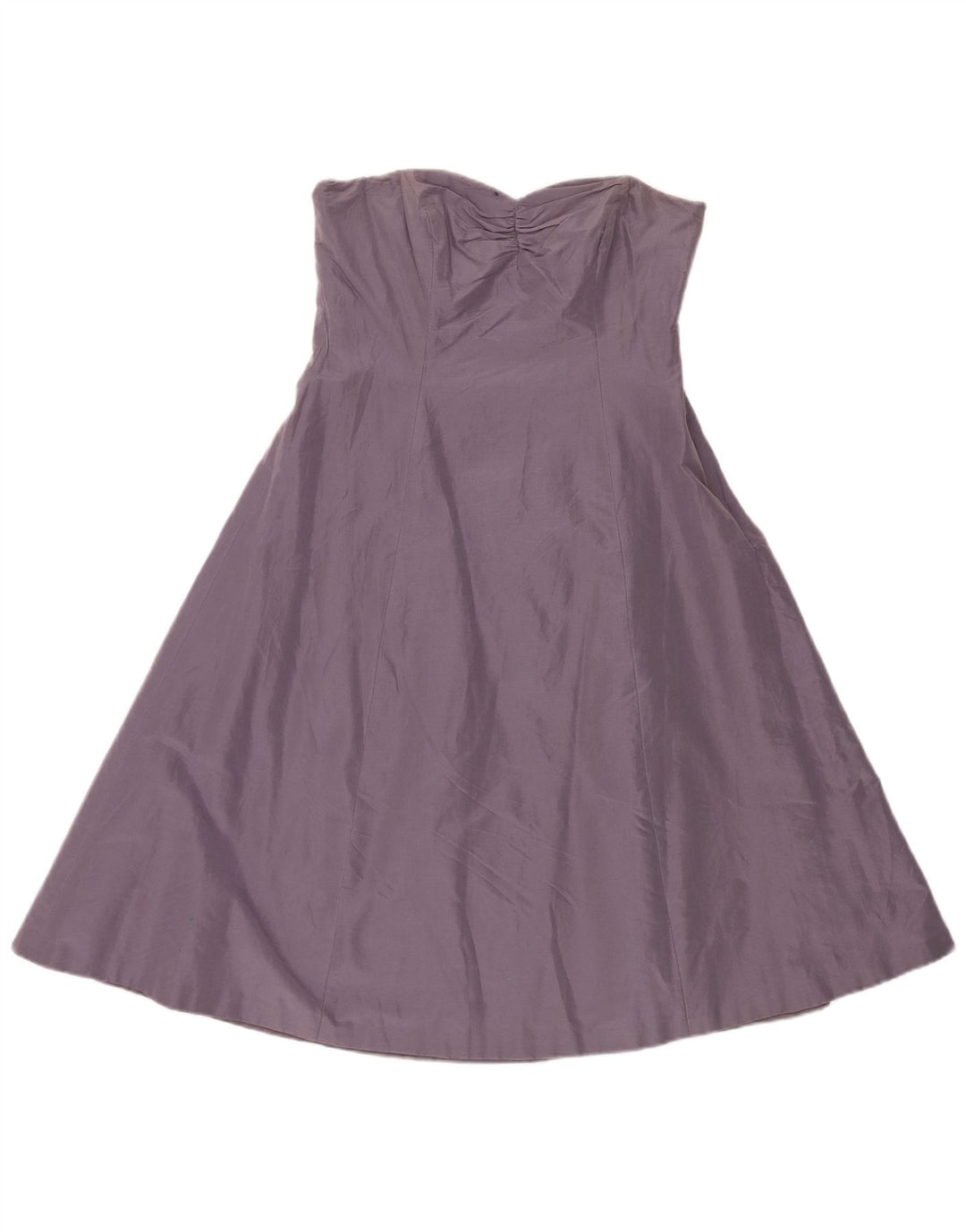 Coast Trägerloses Kleid für Damen, UK 14, mittelviolette Baumwolle