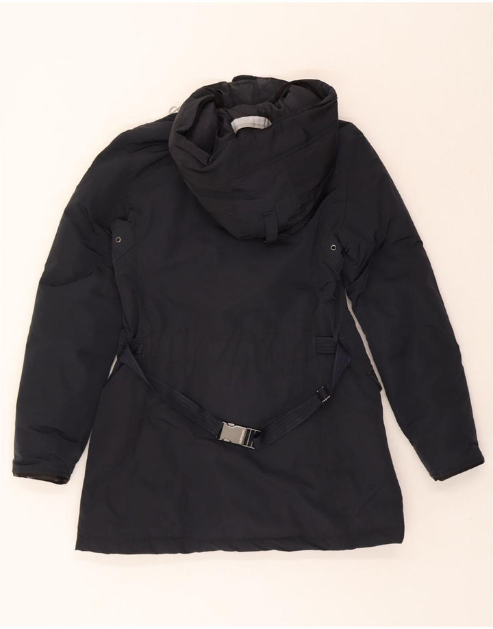 MURPHY & NYE Womens Chicago Ill Hooded Padded Coat UK 14 Medium Black Vintage Murphy & Nye and Second-Hand Murphy & Nye from Messina Hembry 