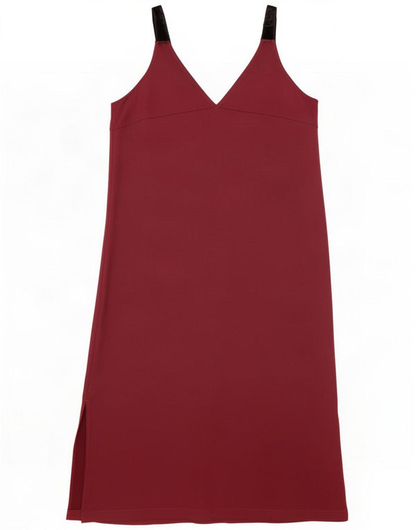 Marks & Spencer Damen Slip Dress UK 12 Medium Burgund Colourblock
