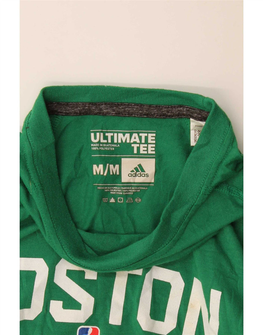 Adidas Herren Boston Celtics Graphic Top Langarm mittelgrünes Polyester