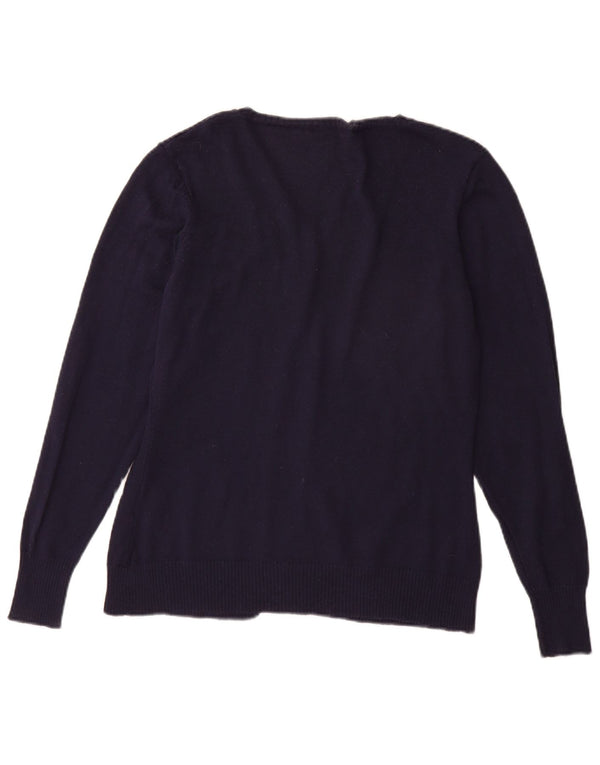 Joe Browns Damen-Cardigan mit Grafik, Gr. 12, mittelgroß, marineblau, geblümt