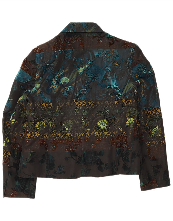 Vogue Damen-Blazer mit 3 Knöpfen, Gr. 14, groß, mehrfarbig, mit Blumenmuster