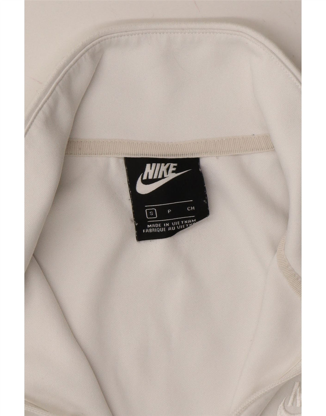 NIKE Mens Graphic Tracksuit Top Jacket Small White Colourblock Polyester Vintage Nike and Second-Hand Nike from Messina Hembry 