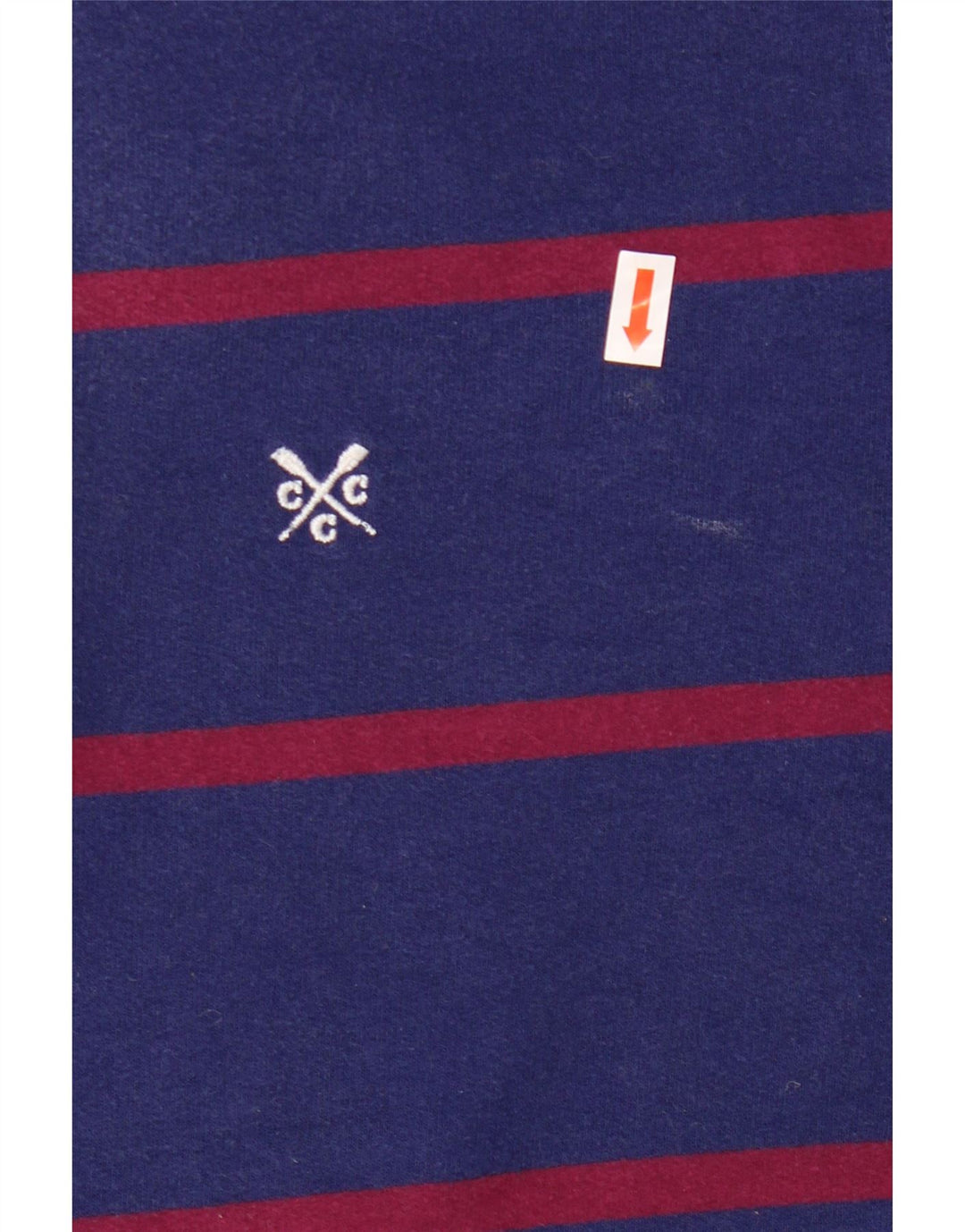 CREW CLOTHING Damen Sweatshirt-Pullover UK 16 Large Marineblau gestreift