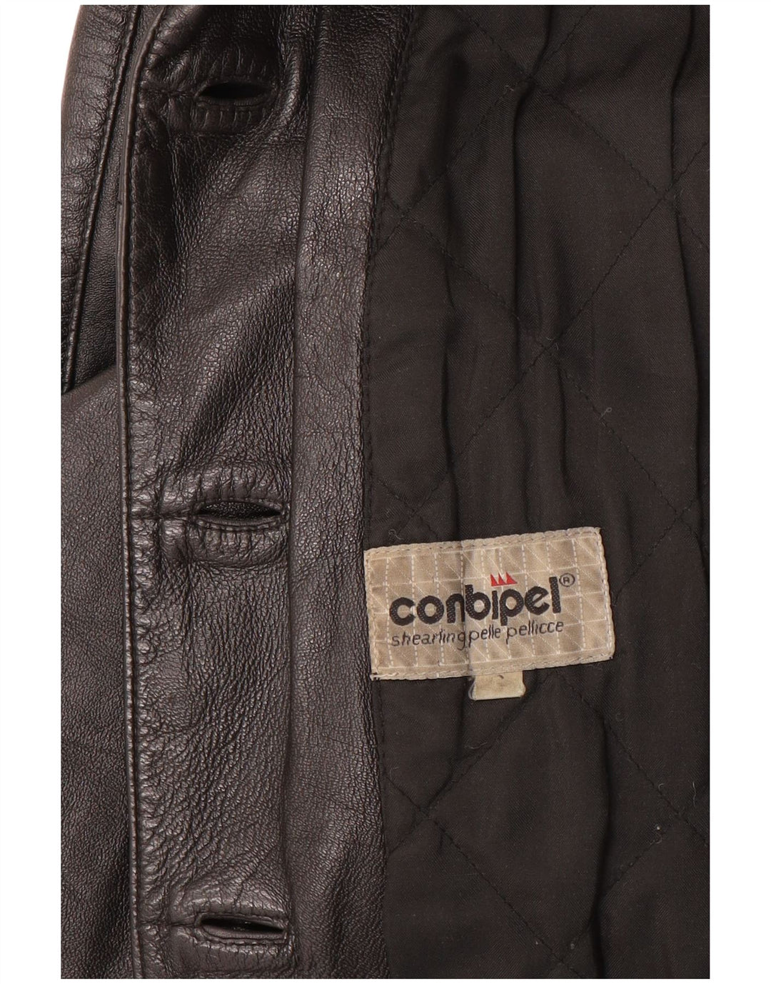 Conbipel Damen-Blazer, übergroß, 4 Knöpfe, Leder, Gr. 10, Schwarz