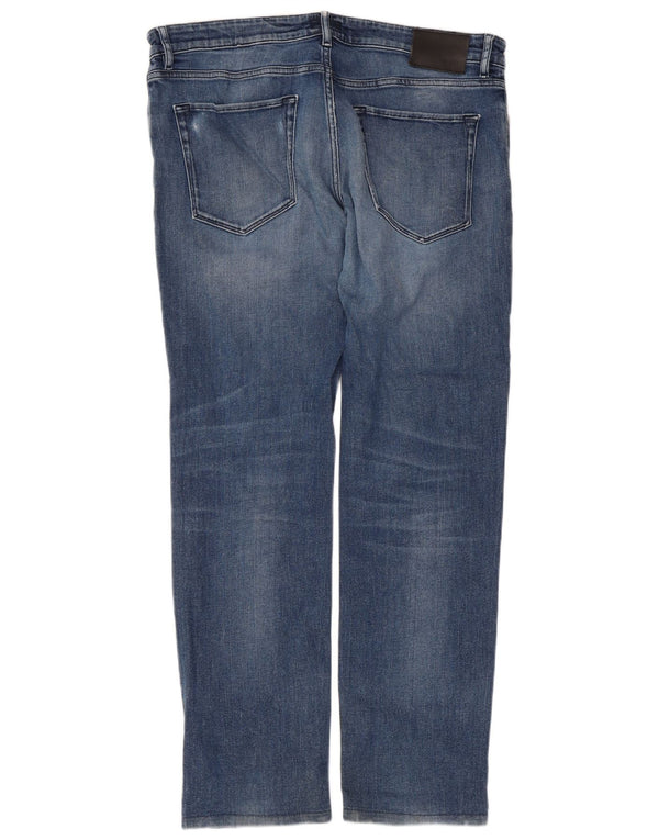 Hugo Boss Herren Stretch Straight Jeans W36 L32 Blaue Baumwolle