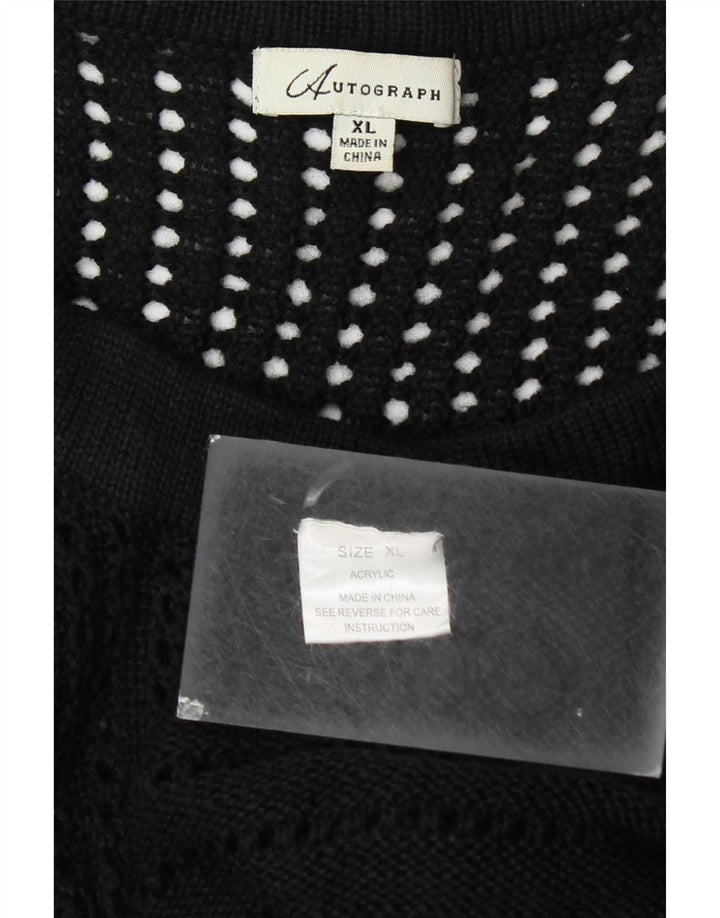 Marks & Spencer Damen-Autograph-Strickjacke in Übergröße, Gr. 18, XL, Schwarz