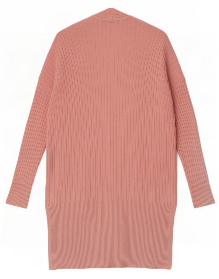 Marks & Spencer Damen Longline Open Cardigan Pullover UK 14 Mittelrosa
