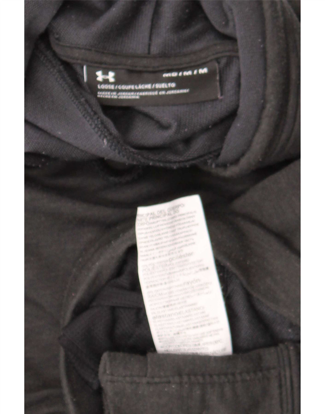 Under Armour Damen-Sweatshirt-Pullover UK 14 Mittelschwarzer Farbblock