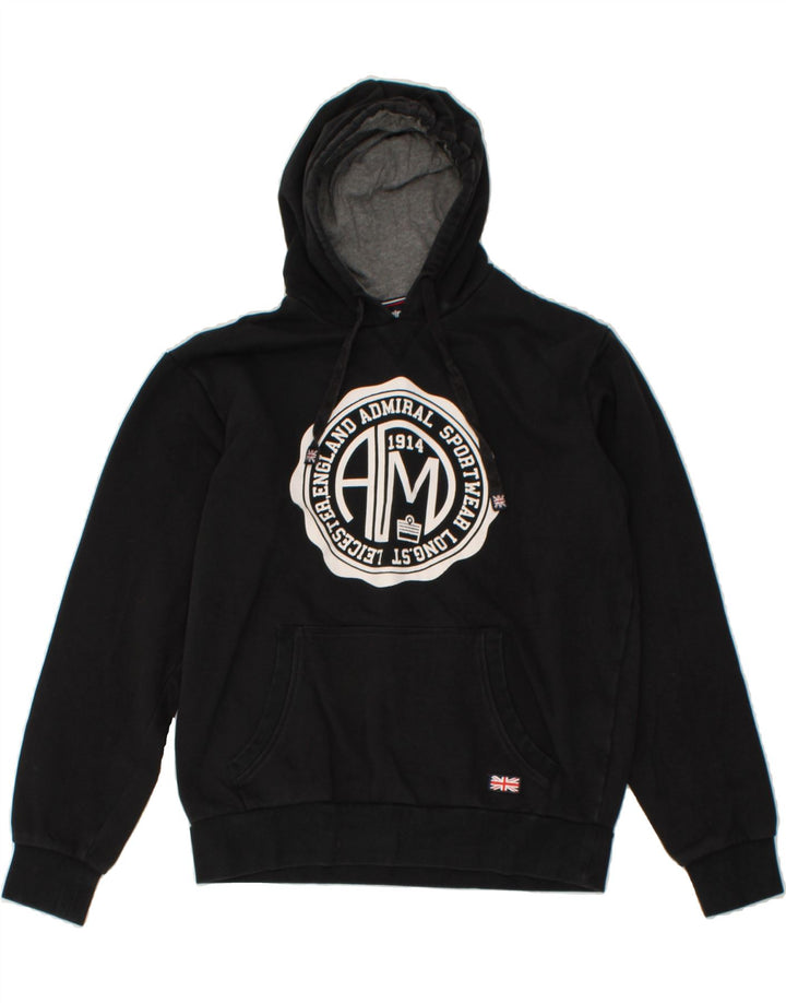 ADMIRAL Herren-Kapuzenpullover mit Grafik, mittelschwarz