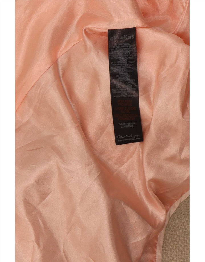Topshop Damenmantel UK 12 Medium Beige Colourblock Polyester