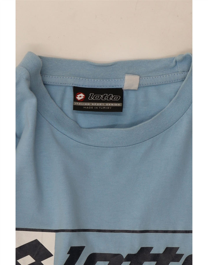Lotto Herren-T-Shirt mit Grafik, mittelblaue Baumwolle