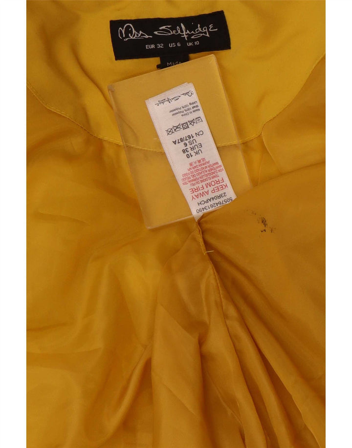 Miss Selfridge Damen-Kapuzen-Übergröße, wattierte Jacke, Gr. 10, Gelb