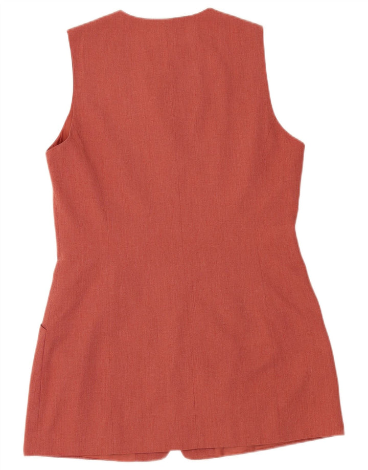 ASHLEY BROOKE Womens Waistcoat UK 12 Medium Red