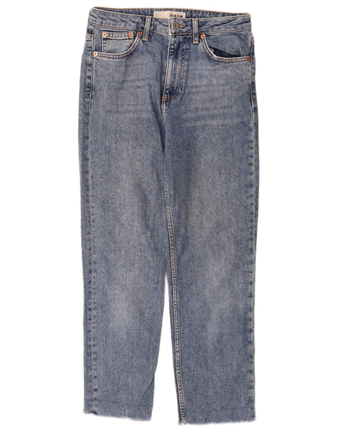 Topshop Damen-Cropped-Jeans W28 L25 Blaue Baumwolle