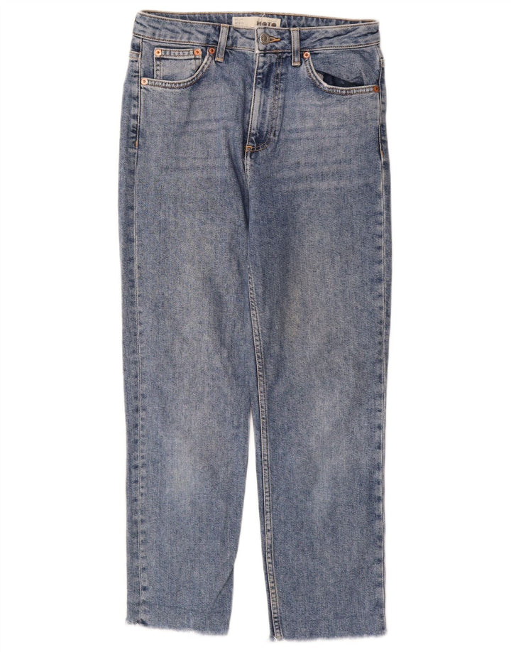 Topshop Damen-Cropped-Jeans W28 L25 Blaue Baumwolle