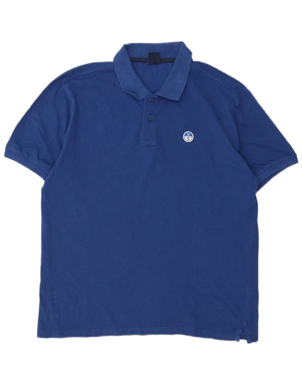 North Sails Herren-Poloshirt XL aus blauer Baumwolle