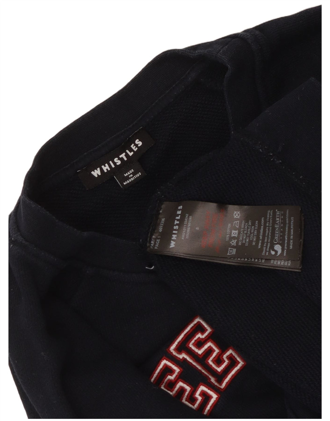 WHISTLE Damen Weekend Graphic Sweatshirt Pullover UK 10 Small Marineblau