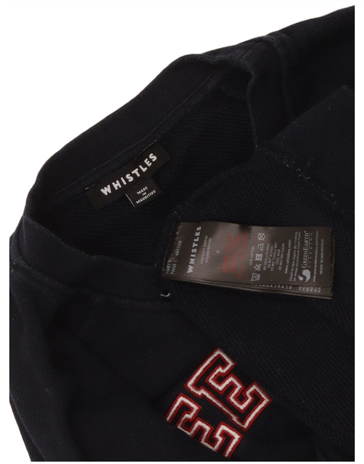 WHISTLE Damen Weekend Graphic Sweatshirt Pullover UK 10 Small Marineblau