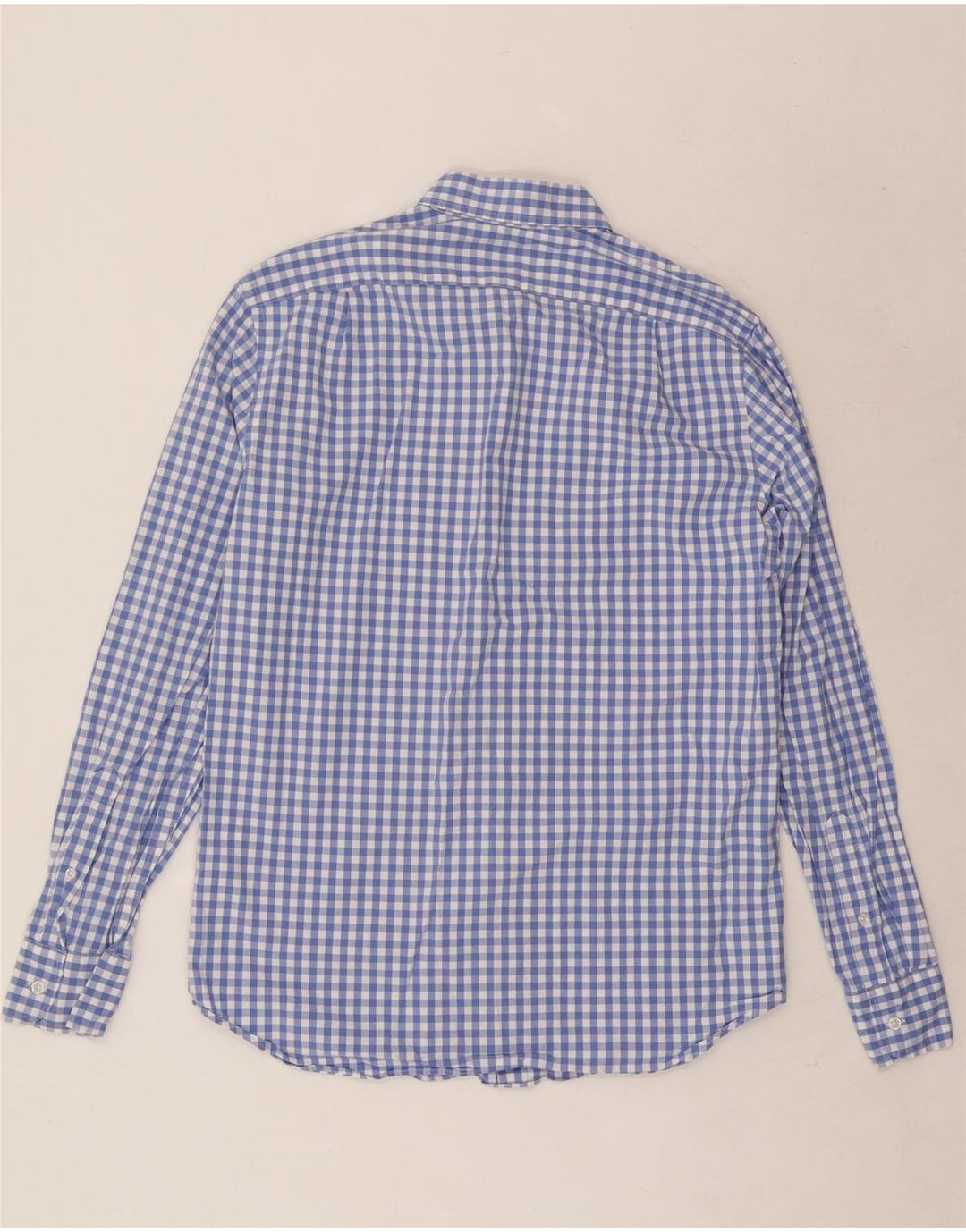 J. Crew Herren-Hemd mit klassischer Passform, mittelblaue Gingham-Baumwolle