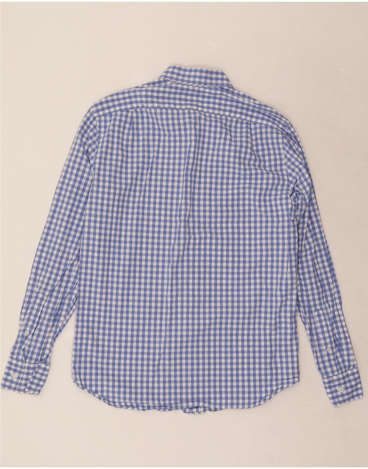 J. Crew Herren-Hemd mit klassischer Passform, mittelblaue Gingham-Baumwolle
