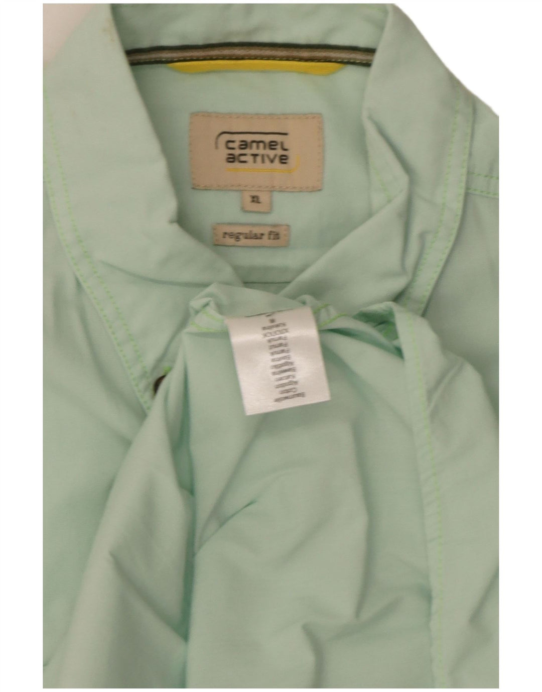 Camel Active Herren Kurzarm-Hemd mit regulärer Passform, XL, grüne Baumwolle