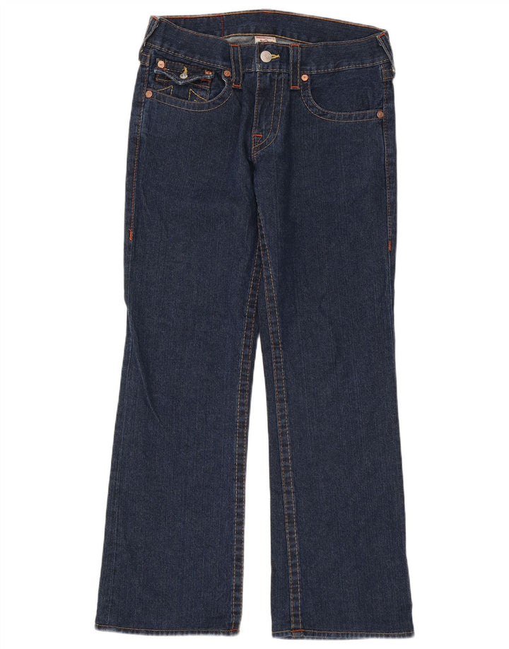 True Religion Damen Bootcut-Jeans W31 L32 Blaue Baumwolle