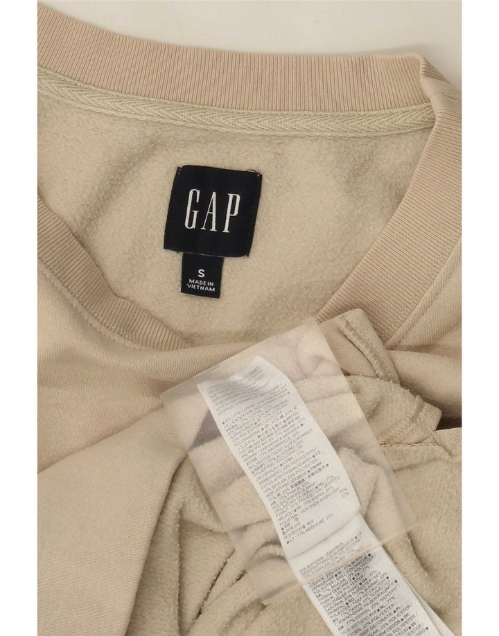 Gap übergroßer Damen-Sweatshirt-Pullover, Gr. 10, Größe S, Beige, Baumwolle