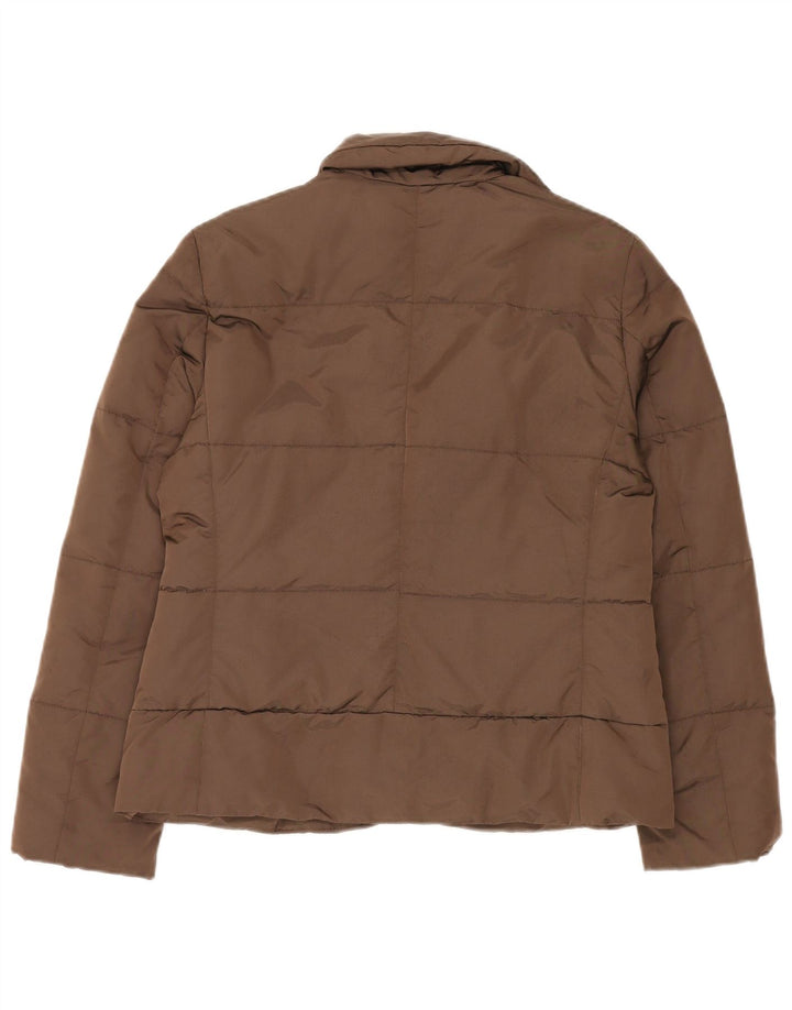 Marella Damen Wattierte Jacke UK 14 Large Braun Polyamid