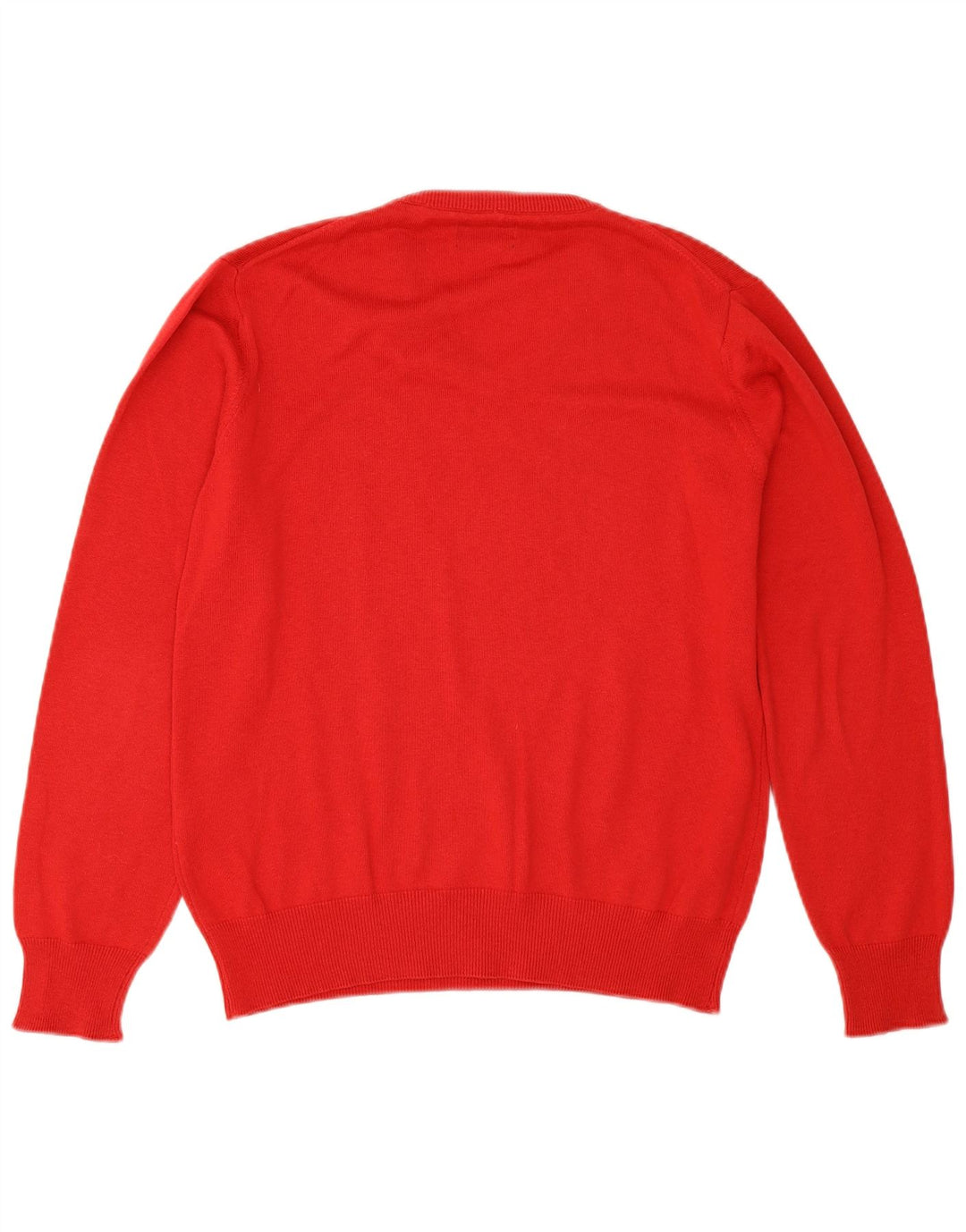 Gant Herren-Pullover mit V-Ausschnitt, Größe S, rote Baumwolle