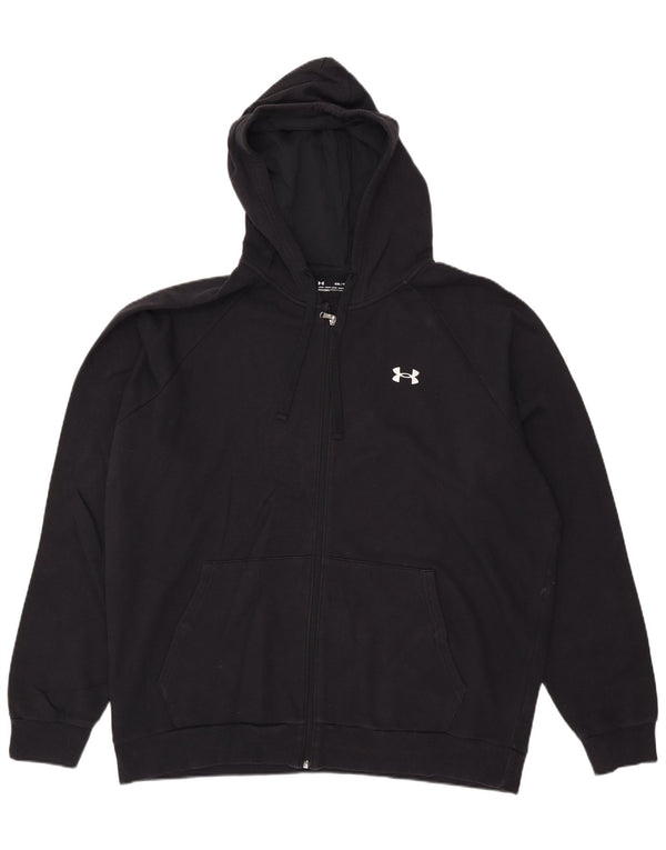 Under Armour Herren Cold Gear Loose Fit Zip Hoodie Pullover 2XL Schwarz Baumwolle
