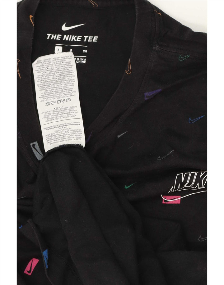 Nike Herren-T-Shirt mit Grafik, Größe S, schwarze Baumwolle