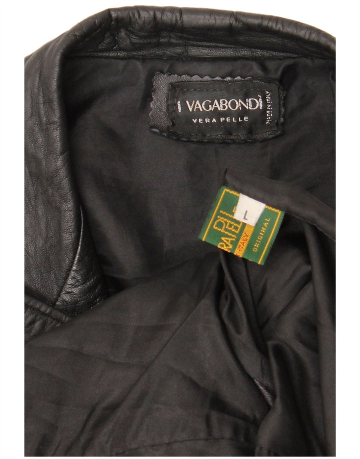 Vagabond Damen Lederjacke UK 16 Großes schwarzes Leder