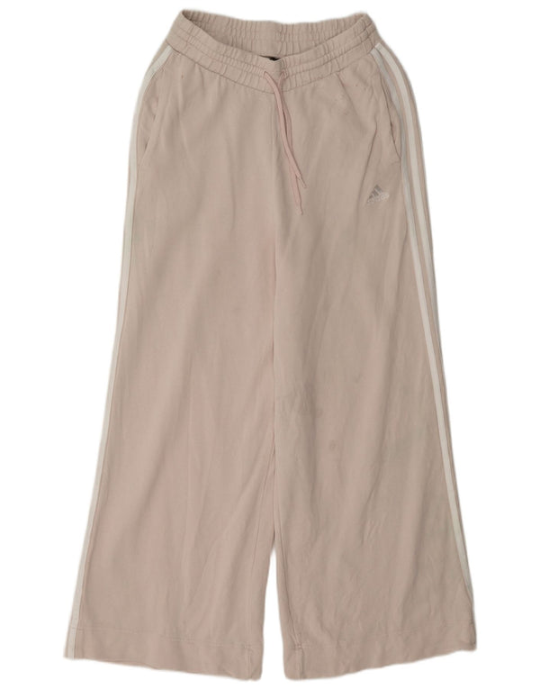 Adidas Damen-Trainingshose mit weitem Bein, UK 8/10, Größe S, rosa, Baumwolle