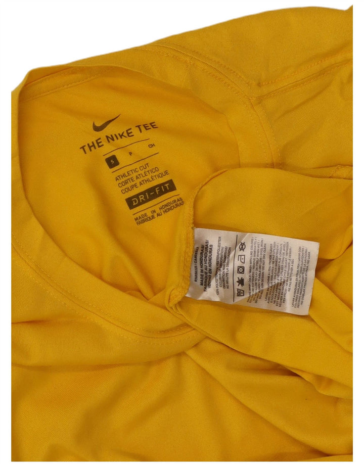 Nike Herren Dri Fit T-Shirt Top Small Gelb Polyester