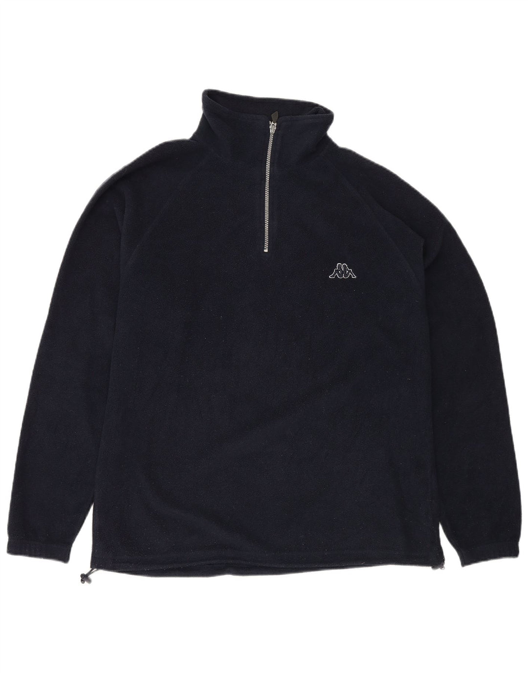Kappa Herren-Fleecepullover mit Reißverschluss, mittelgroß, Marineblau, Polyester, Sport