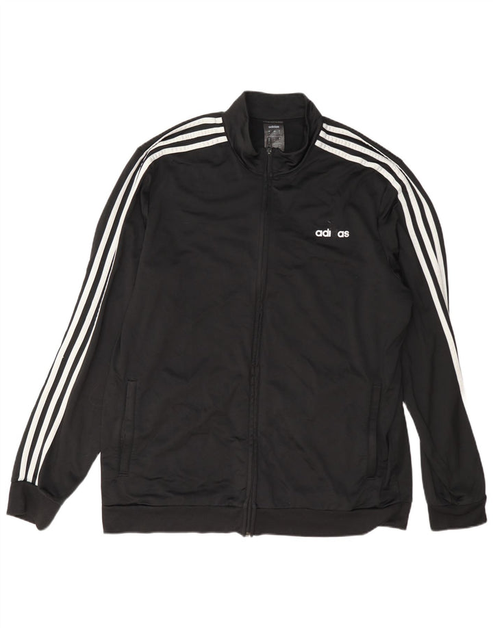 Adidas Herren Trainingsanzug Top Jacke XL Schwarz Polyester