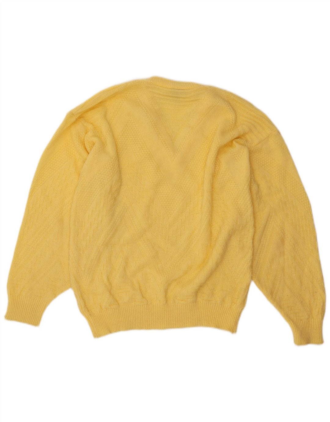 CLAUDE DE PIERRE Herren-Pullover mit V-Ausschnitt IT 50 Mittelgelbes Acryl