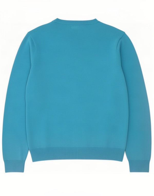 Tommy Hilfiger Mens V-Neck Jumper Sweater Large Blue Cotton