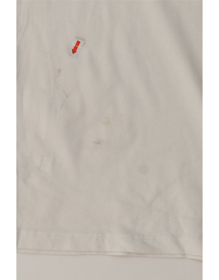 VINEYARD VINES Damen Grafik-T-Shirt Top UK 10 Small Weiße Baumwolle