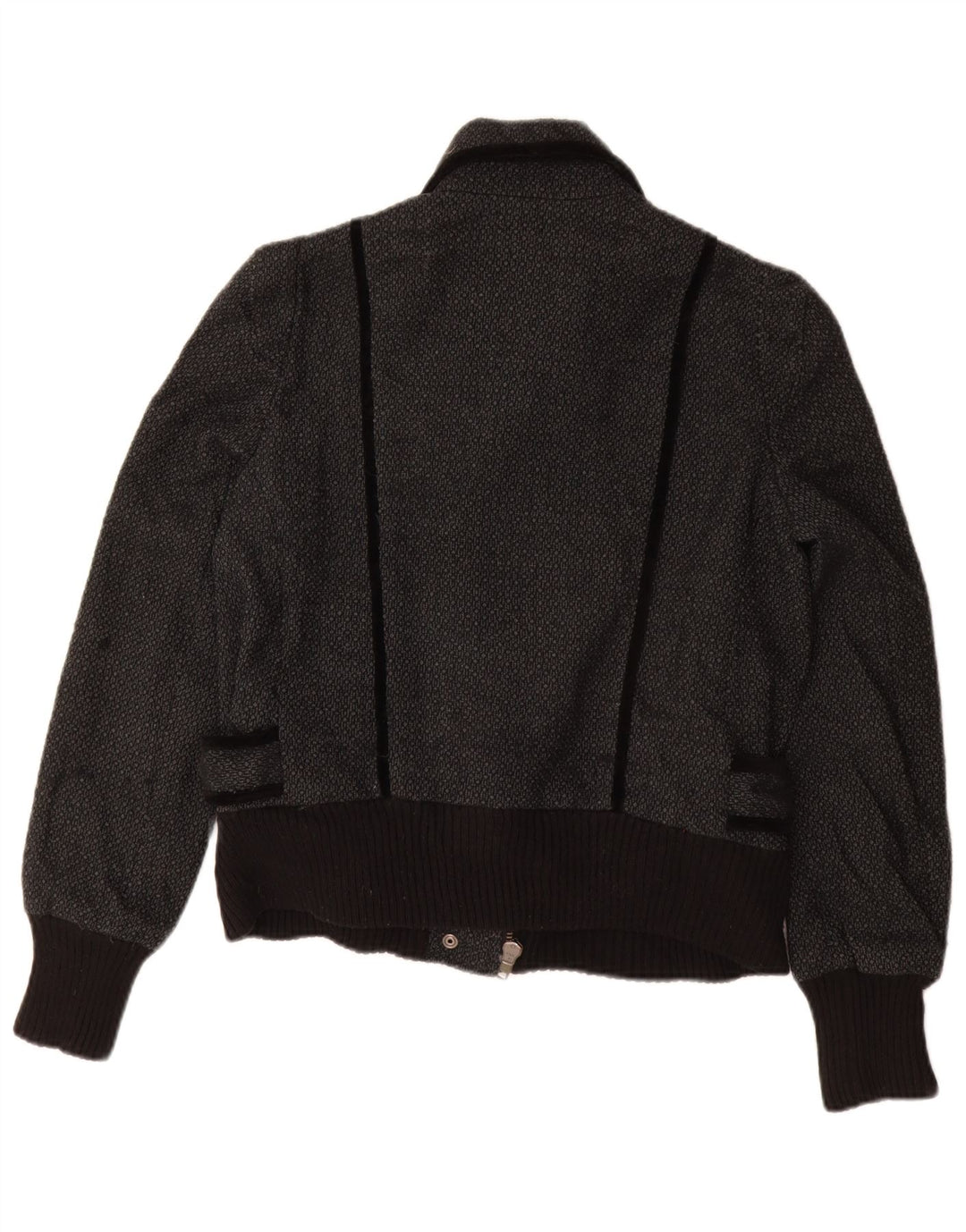 French Connection Damen-Bomberjacke mit lockerer Passform, Gr. 10, klein, grau, geometrisch