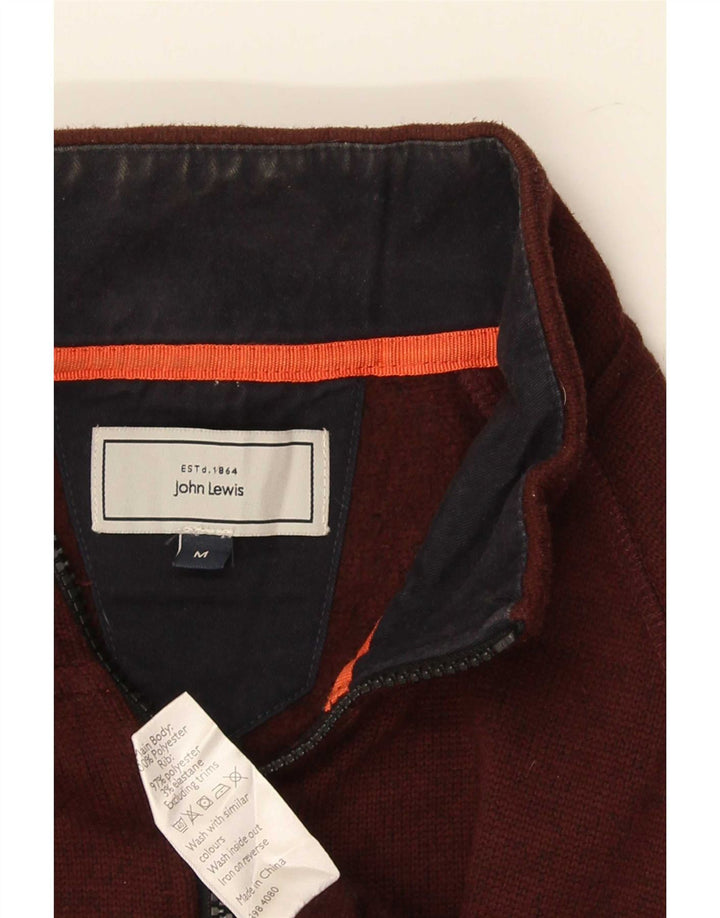 John Lewis Herren-Trainingsanzug-Top-Jacke, Mittel-Burgund-Polyester