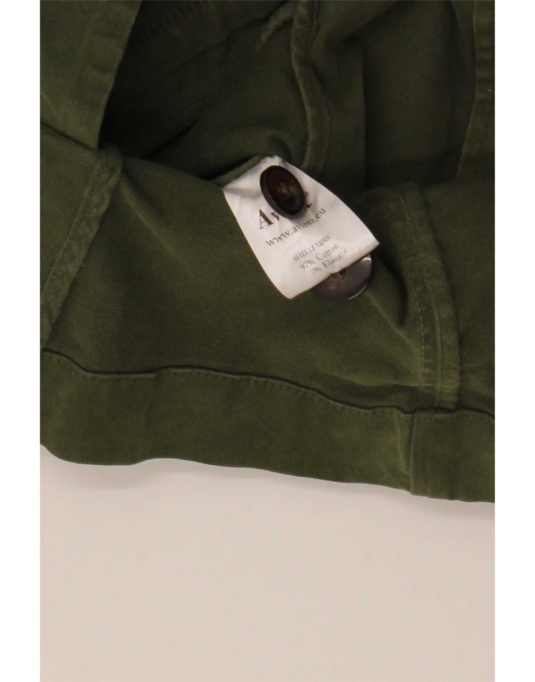 Avirex Damen 4-Knopf-Blazerjacke UK 6 XS Grüne Baumwolle
