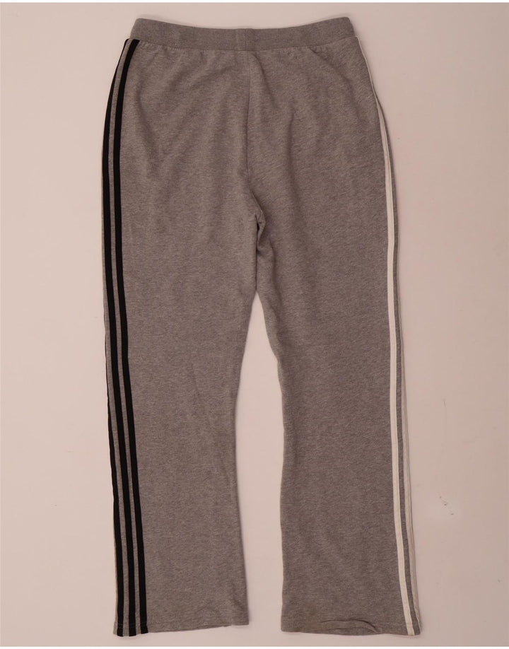 Adidas Damen-Trainingshose UK 12/14 mittelgraue geblümte Baumwolle