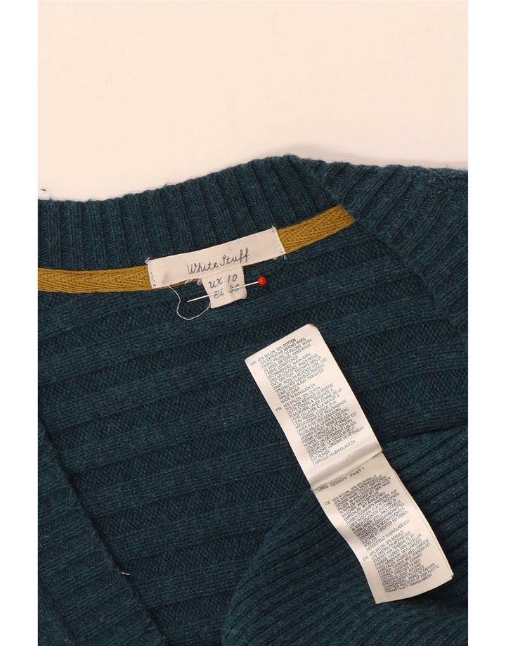 White Stuff Damen-Cardigan-Pullover, Gr. 10, klein, grünes Nylon
