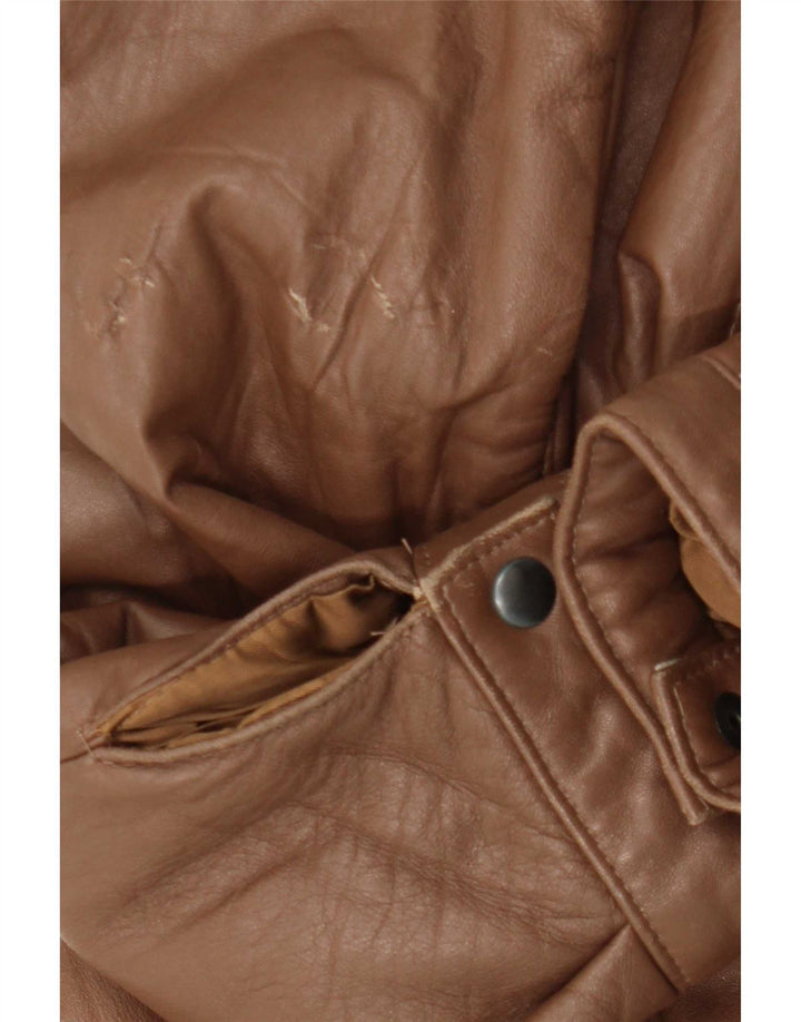 Vintage Herren Lederjacke IT 48 Mittelbraunes Leder